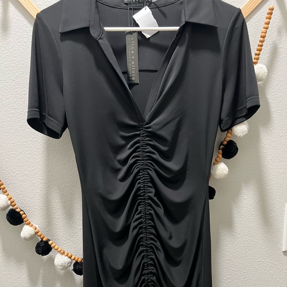 Alice + Olivia Marsha Ruched Polo Dress NWT - Picture 3 of 9